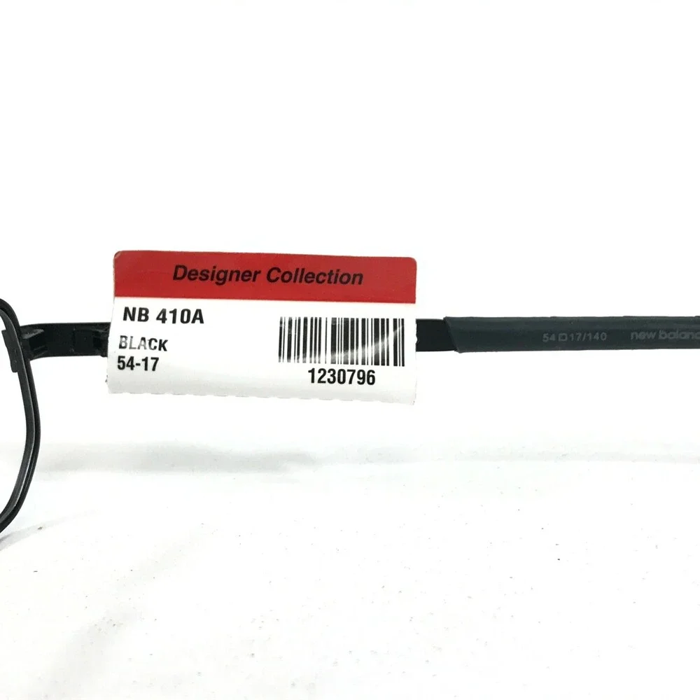 New Balance NB 410A-2 Eyeglasses Frames Black Gray Rectangular Full Rim 140